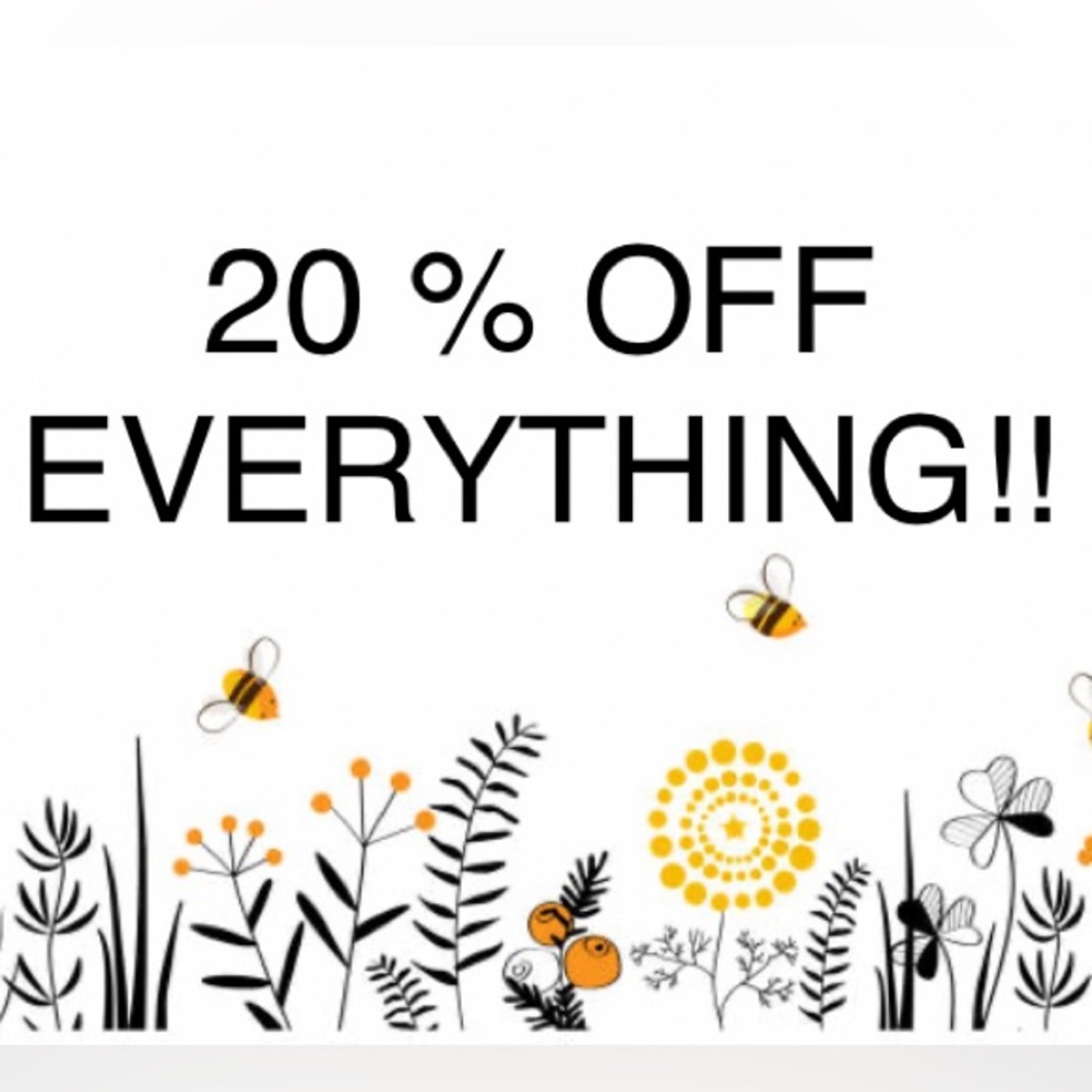 CLOSET CLEAR OUT!!   20% OFF EVERYTHING UNTIL 2AM